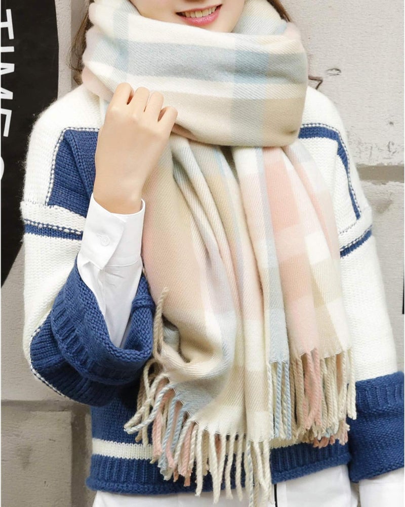 YSense Winter Scarf for Women, Fashion Long Plaid Scarves Warm Big Tartan Blanket Wrap Shawl Ladies Gifts - Image 5